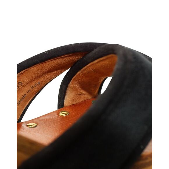 Celine Phoebe Platform Wedge Sandals in Brown Wood - Picture 6 of 7